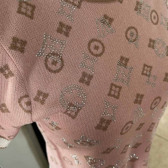 Pink Designer Patterned Knit Top - Picture 4 of 4